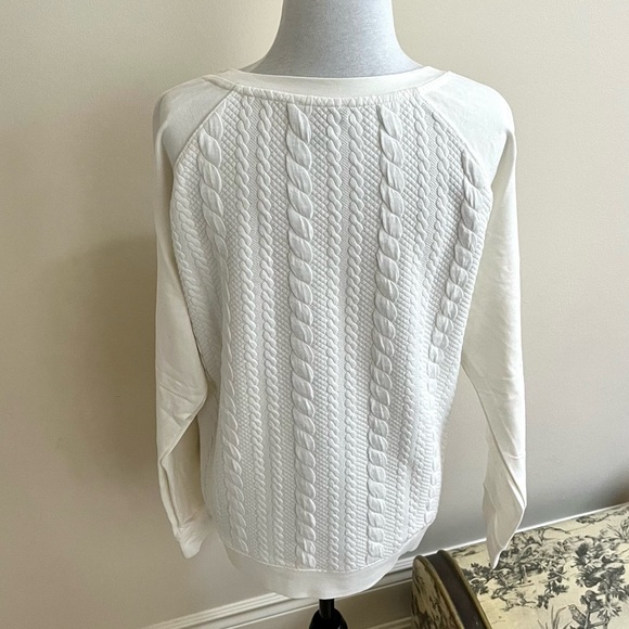 Dalia~Cable Pattern Sweater~Size XL~Ivory - Picture 3 of 11